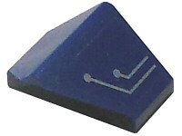 LEGO part Schräge 45 2 x 1 Double / Inverted mit Silver Circuitry 2 Lines Pattern Model Left Side (Aufkleber) - Set 7702/7703 3049pb002