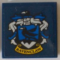 LEGO part Carreau 2 x 2 avec blason HP 'RAVENCLAW' sur fond bleu foncé (Autocollant) - Set 71043 3068pb1230