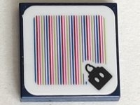 LEGO part Tile 2 x 2 with Super Mario Scanner Code Bob-omb Pattern (Sticker) - Sets 71396 / 71408 3068pb1883