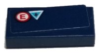 LEGO part Piastrella 1 x 2 con Motivo Lettera E Rossa in Cerchio e Triangolo Pericolo Elettricità (Adesivo) - Set 75885 3069pb0899