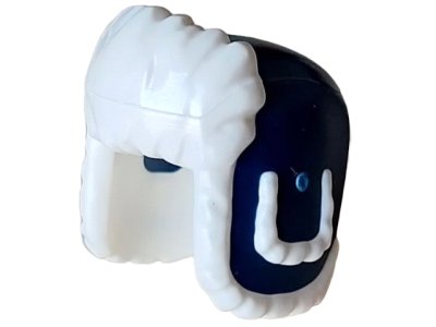 LEGO part Minifigure, Headgear Ushanka Hat with Molded White Fur Lining Pattern (36933pb02)