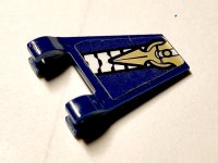 LEGO part Flag 2 x 2 Trapezoid with Gold and White Armor Pattern Model Left Side (Sticker) - Set 70642 44676pb050L