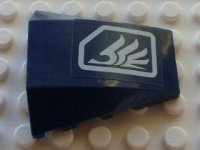 LEGO part Wedge 4 x 4 Triple Curved No Studs with White Quad Wing on Dark Blue Background Pattern (Sticker) - Set 8103 47753pb023