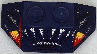 LEGO part Wedge 2 x 4 Triple with Angler Fish Face Pattern (47759pb03)