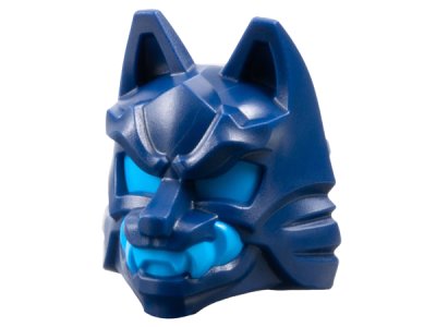 LEGO part Minifigure, Headgear Mask Wolf with Knot on Back with Molded Dark Azure Eyes, Teeth, and Head Wrap Pattern (4919pb01)