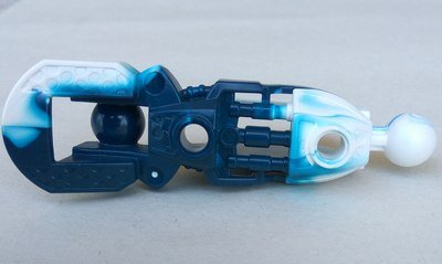 LEGO part Bionicle Toa Inika Leg Lower Section with Marbled White Pattern (53548pb01)
