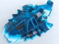 LEGO part Bionicle Foot Toa Inika Elliptical with Marbled White Pattern 53549pb01