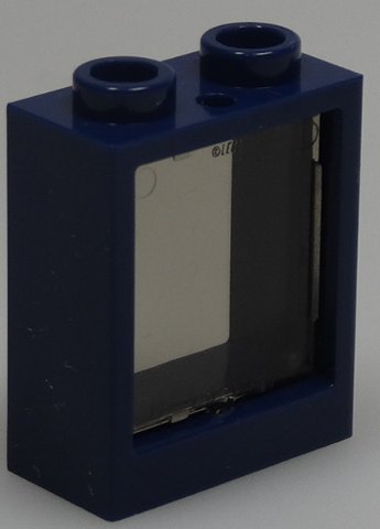LEGO onderdeel Window 1 x 2 x 2 Flat Front with Trans-Brown Glass (60592 / 60601) (60592c03)