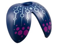 LEGO part Minifigure Wings Beetle with Metallic Light Blue Circuitry and Magenta Hexagons Pattern 69948pb02