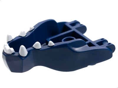 LEGO part Dragon Head (Ninjago) Jaw with 2 Bar Handles on Back with White Teeth Pattern (72362pb03)