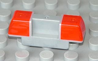 LEGO part Duplo Sirène avec Lumières Orange Trans-Néon (2318c04)