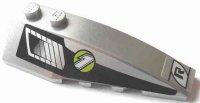 LEGO part Wedge 6 x 2 Right with Air Vent and '1' in Lime Circle and 'R' in White Ellipse Pattern (Stickers) - Set 8647 41747pb041