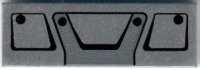 LEGO part Tile 1 x 3 with Black Truck Grille Frame Pattern 63864pb066