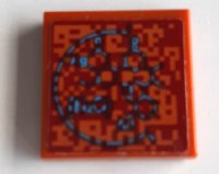 LEGO part Tile 2 x 2 with Aromatic Hydrocarbon Chemical Formula and 'H2O' Pattern (Sticker) - Sets 60226 / 60228 3068pb1331