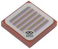 LEGO part Tile 2 x 2 with Super Mario Scanner Code Parachute Goomba Pattern (Sticker) - Set 71386 3068pb1499