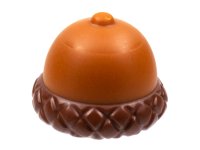 LEGO onderdeel Minifigure, Headgear Hat, Acorn with Reddish Brown Cupule Pattern 80512pb01
