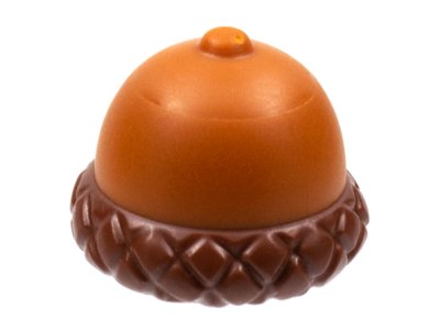 LEGO part Minifigure, Headgear Hat, Acorn with Reddish Brown Cupule Pattern (80512pb01)