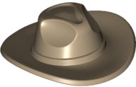 LEGO onderdeel Minifiguur, Kopbedekking Hoed, Zeer Brede Rand, Outback Stijl (Fedora) 13565