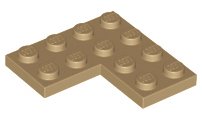 LEGO onderdeel Plaat 4 x 4 Hoek (2639)