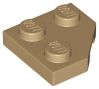 LEGO part Wedge, Plate 2 x 2  Cut Corner 26601