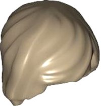 LEGO part Minifigure, Hair Mid-Length Swept Right with Side Part 3884