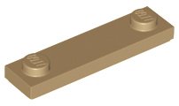 LEGO part Plate, Modified 1 x 4 with 2 Studs with Groove (41740)