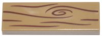 LEGO part Tile 1 x 3 with Wood Grain Pattern 63864pb133
