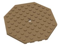 LEGO part Plate, Modified 10 x 10 Octagonal with Hole 89523