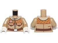 LEGO part Torso SW Hoth Rebel Jacket with Pockets and Brown Belt Pattern / Dark Tan Arms / White Hands 973pb1315c01