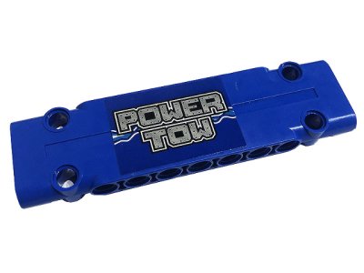 LEGO part Technic, Panel Plate 3 x 11 x 1 with Siver 'POWER TOW' and Lightning Pattern Model Right Side (Sticker) - Set 42128 (15458pb043R)