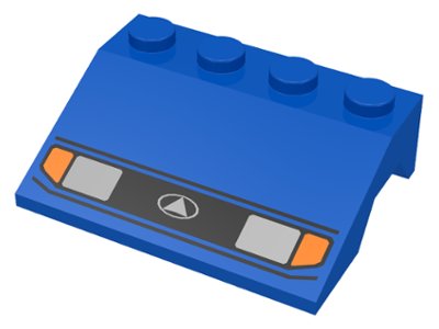 LEGO part Fahrzeug, Kotflügel 3 x 4 Schräge mit Scheinwerfermuster (2513pb04)