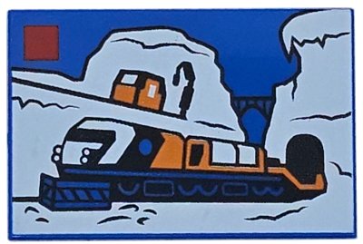 LEGO part Tile 2 x 3 with LEGO City Set Box Art Set 60470 Explorer Train Pattern (26603pb587)