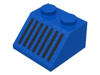 LEGO part Schräge 45 2 x 2 con Griglia Nera con 7 Linee Verticali Pattern 3039p05