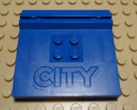 LEGO part Fliese, modifiziert 6 x 6 x 2/3 mit 4 Noppen und vertieftem City Logo 30567