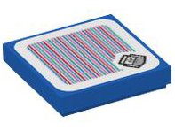 LEGO part Tile 2 x 2 with Super Mario Scanner Code Boomerang Bro Pattern (Sticker) - Set 71409 3068pb2073