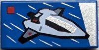 LEGO part Tile 1 x 2 with LEGO City Set 60430 Interstellar Spaceship Box Art Pattern 3069pb1278