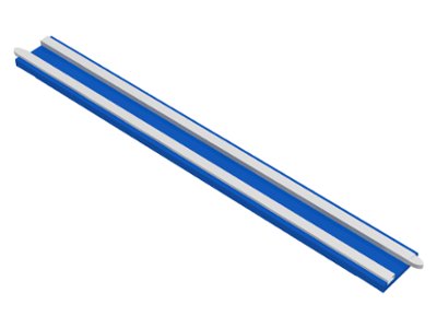 LEGO part Train, Vía 12V Carril Conductor Recto sin Agujeros de Conexión de Cable (3242c)