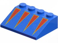 LEGO part Schräge 33 3 x 4 con Triangoli Rossi con Bordi Gialli Motivo 3297px1