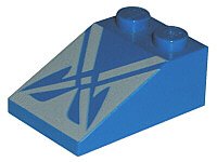 LEGO part Schräge 33 3 x 2 with SW Crisscross Pattern (3298px7)