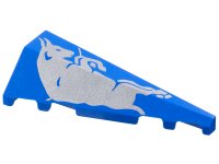 LEGO part Cale 5 x 2 Droite avec Motif Taureau Argent 3505pb03
