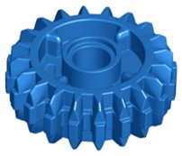 LEGO part Technic, Gear 20 Tooth Double Bevel with Clutch on Both Sides (35185)