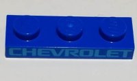 LEGO onderdeel Plaat 1 x 3 met Medium Azuur 'CHEVROLET' Patroon 3623pb020