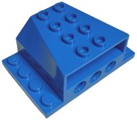LEGO onderdeel Vehicle, Engine Block 4 x 6 x 2 with Wedge Cutouts and Technic Holes 45407