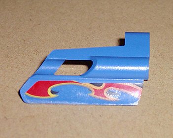 LEGO part Technic, Panel Fairing #25 Small Short, Small Hole, Side A with Flame Pattern (Sticker) - Set 8646 (47713pb02)