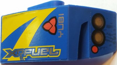 LEGO part Technic, Panel Car Mudguard Right with 'XRFUEL', 'YUBI', Headlights and Turning Signal Pattern (Stickers) - Set 8494 (61070pb012)