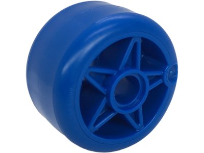LEGO part Wheel 24 x 15 with Pin Hole with Molded Blue Hard Plastic Tire Pattern (6278pb03)