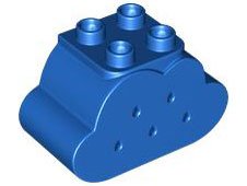 LEGO onderdeel Duplo, Brick 2 x 4 x 2 Cloud (79784)