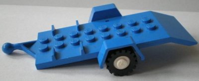 LEGO onderdeel Vehicle, Trailer Base 4 x 8 Bed with White Wheels and Tires (817c02)