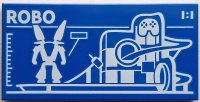 LEGO part Tile 2 x 4 with Robot World (Set 60421) Blueprint with White 'ROBO' and '1:1' Pattern 87079pb1454