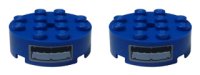 LEGO part Brick, Round 4 x 4 with Hole with Water Level Window Pattern on Both Sides (Stickers) - Set 8188 87081pb001